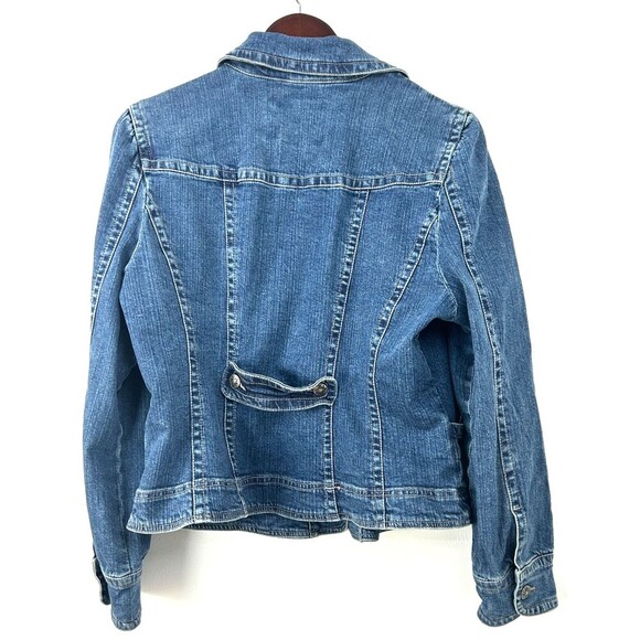 Live A Little LAL Women Blue Denim Jean Jacket Fitted Classic Sz PXL 1153E2 - Picture 5 of 11